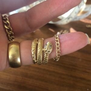 Mejuri Gold Chain Ring 7.5 14K Gold
